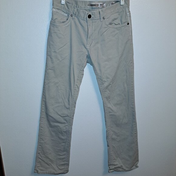 BKE Derek Casuals Lt Khaki Pants With Embroidered Pockets Size 32L - Picture 8 of 10